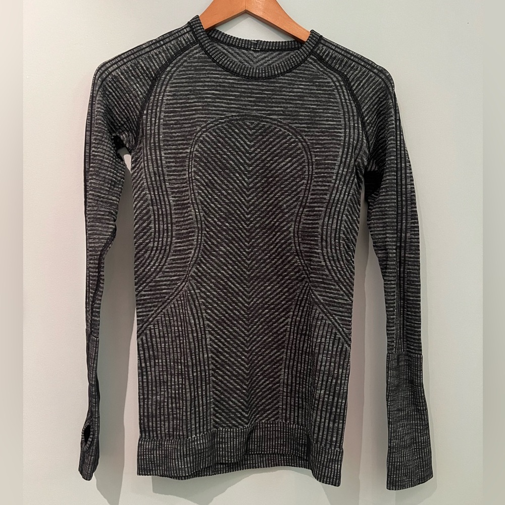 Lululemon Rest Less Pullover Sweater Heathered Black Size 4
